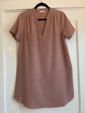 Nordstrom Lush Dusty Rose Short Sleeve Shift Dress size Medium great condition